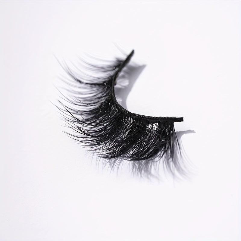 7 Pairs Volumized Crisscross Cat Eye False Eyelashes 5 18mm Wispy 5D Lashes