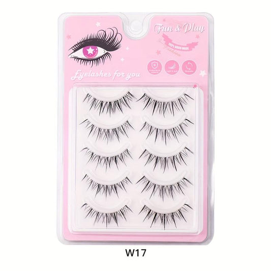 Natural False Eyelashes Ultra Slender Stems Thick Eyelashes
