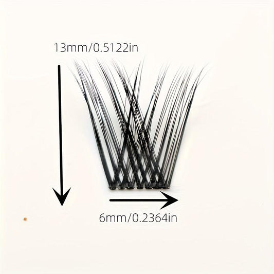 Cluster Segmented False Eyelashes Dense Cross Curling Realistic Self grafted