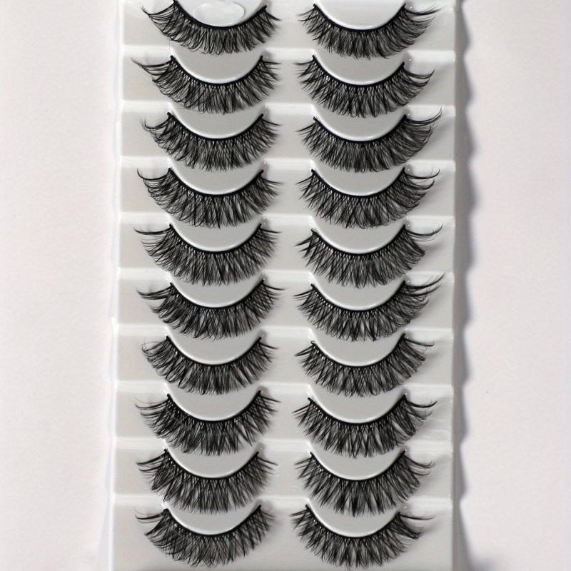 10 Pairs Fluffy Style False Eyelashes Natural Thick Soft False Eyelashes