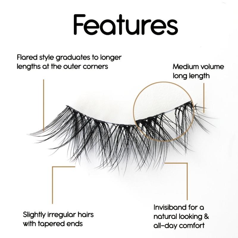 Natural Look False Lashes Faux Mink Fluffy Long Eyelashes Extension