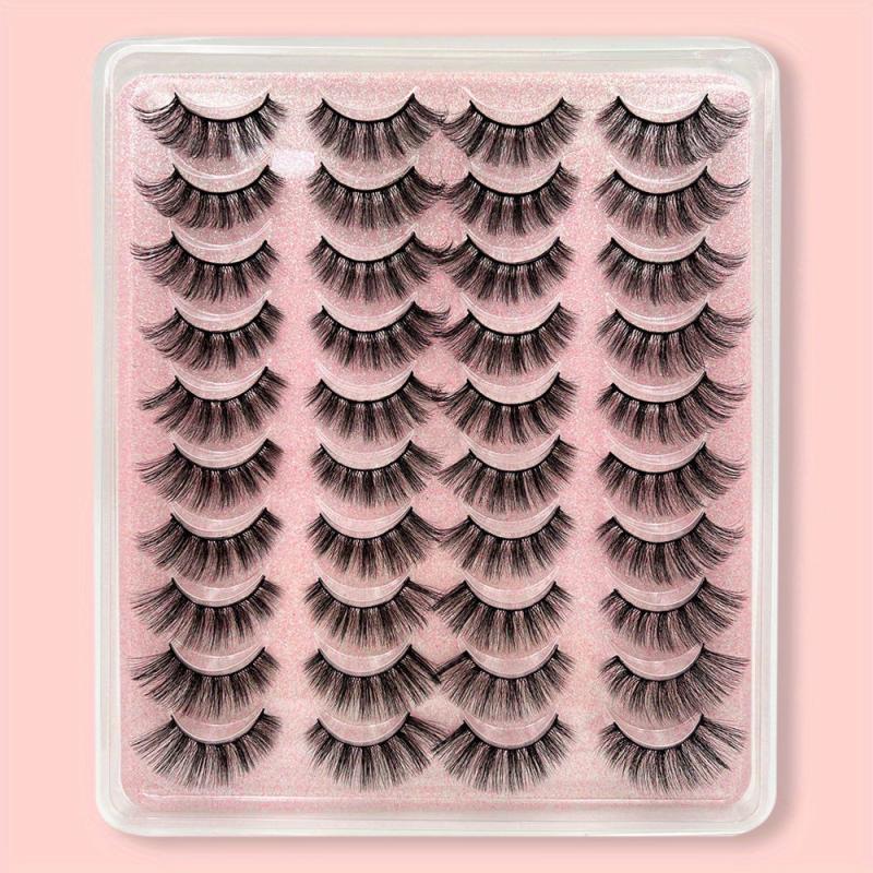 20 Pairs 3D Faux Mink False Eyelashes Fluffy Extension