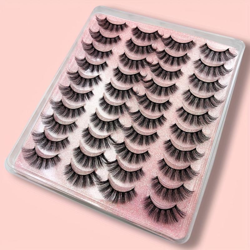 20 Pairs 3D Faux Mink False Eyelashes Fluffy Extension