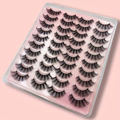 20 Pairs 3D Faux Mink False Eyelashes Fluffy Extension