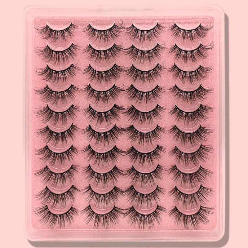 20 Pairs 3D Faux Mink False Eyelashes Fluffy Extension