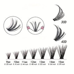 14 Rows Mini D Curl Lash Clusters for Natural Volume DIY Eyelash Extension