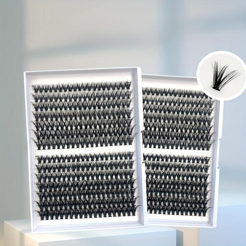 14 Rows Mini D Curl Lash Clusters for Natural Volume DIY Eyelash Extension