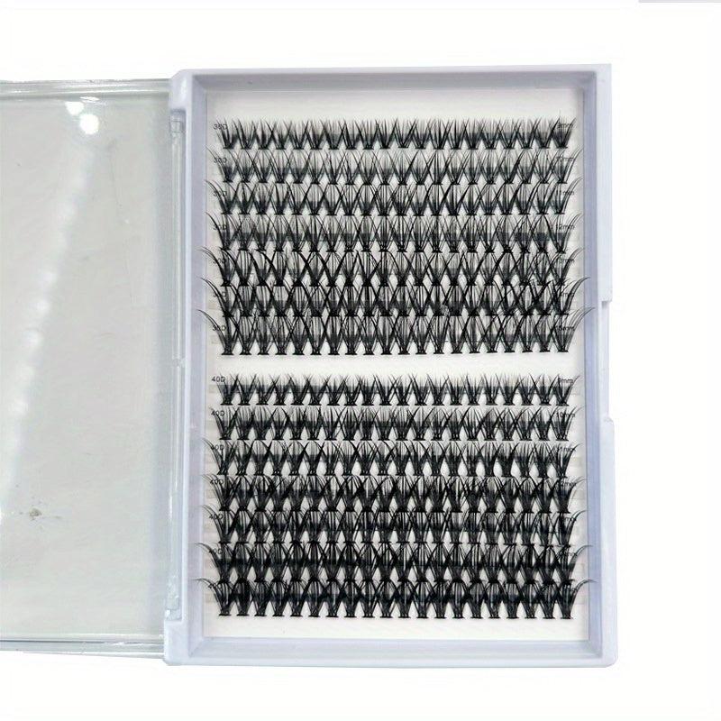 14 Rows Mini D Curl Lash Clusters for Natural Volume DIY Eyelash Extension