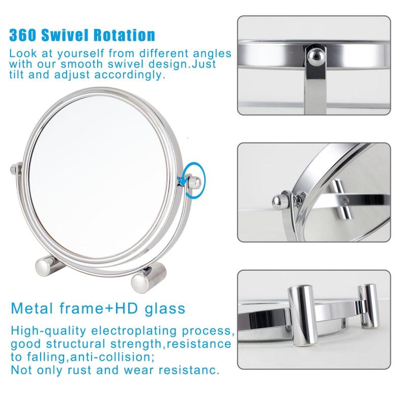 Double Sided 10X 1X Makeup Mirror with Stand