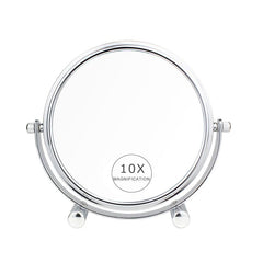 Double Sided 10X 1X Makeup Mirror with Stand
