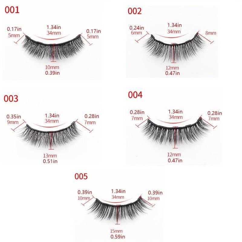 5 Pairs Magnetic Eyelashes Extension Kit Natural Look