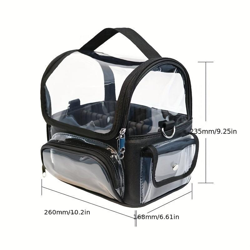 Clear Makeup Brush Case Stand Holder Cup Travel Professional Cosmetic Bag