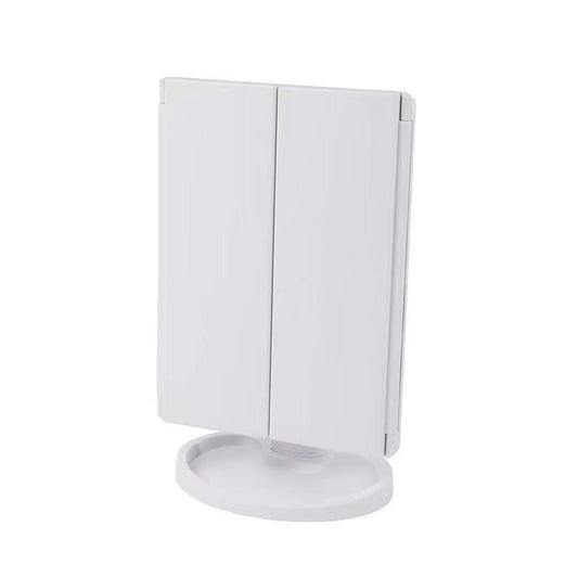 LED Makeup Vanity Mirror 2X 3X Magnification Touch Control Trifold Portable