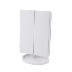 LED Makeup Vanity Mirror 2X 3X Magnification Touch Control Trifold Portable