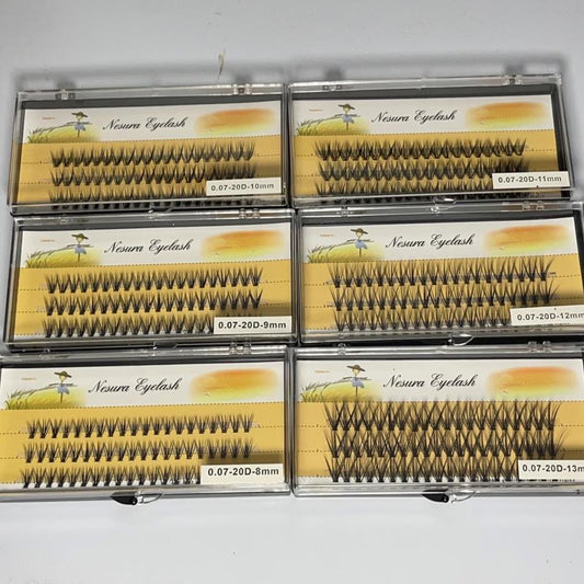 6 Boxes Lash Clusters 8 13MIX DIY Eyelash Extensions Natural Long Thick Individu