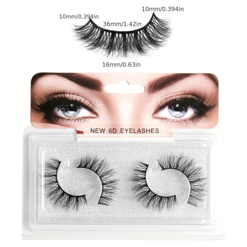 2 Pairs 5D Layer False Eyelashes Thick Eye Lashes