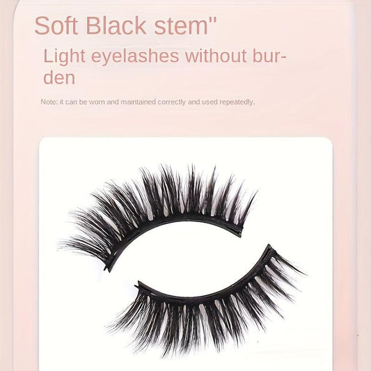 6 Pairs 3D Fluffy False Eyelashes Faux Mink Curled Dense Synthetic Fiber