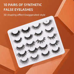 Vegan Natural Plant Fiber False Eyelashes Curly Full Cat Eye Faux Mink Lashes