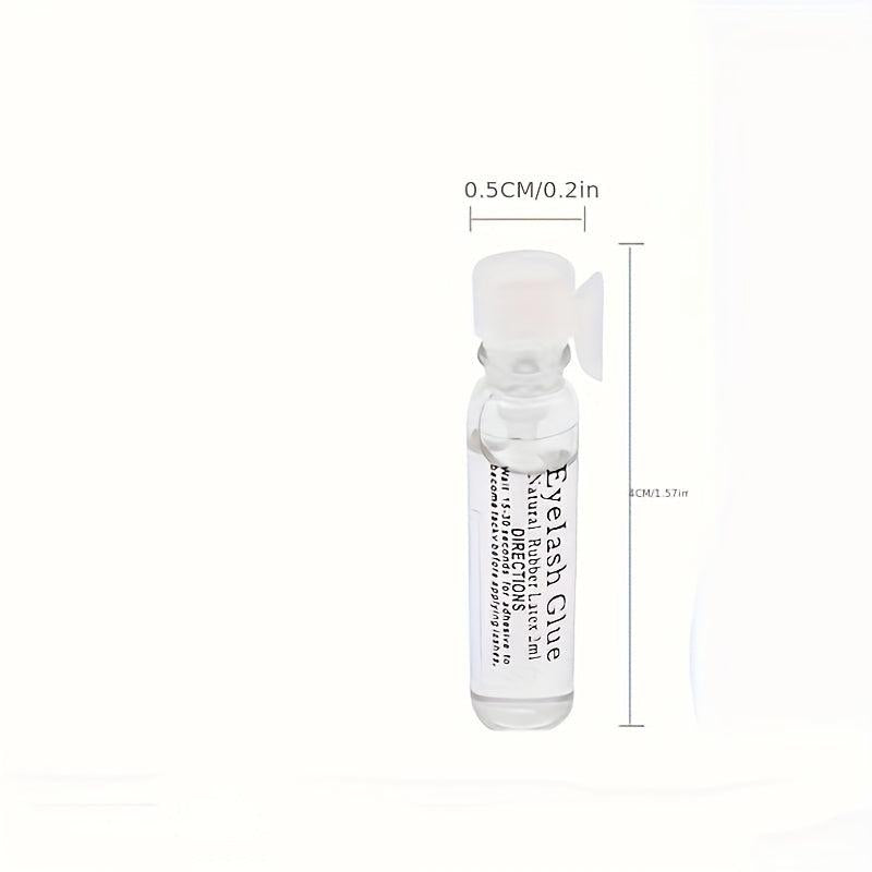 False Eyelashes Glue 2ml Mini Flat Tube Transparent Waterproof Latex Antifreeze
