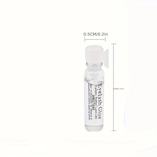 False Eyelashes Glue 2ml Mini Flat Tube Transparent Waterproof Latex Antifreeze