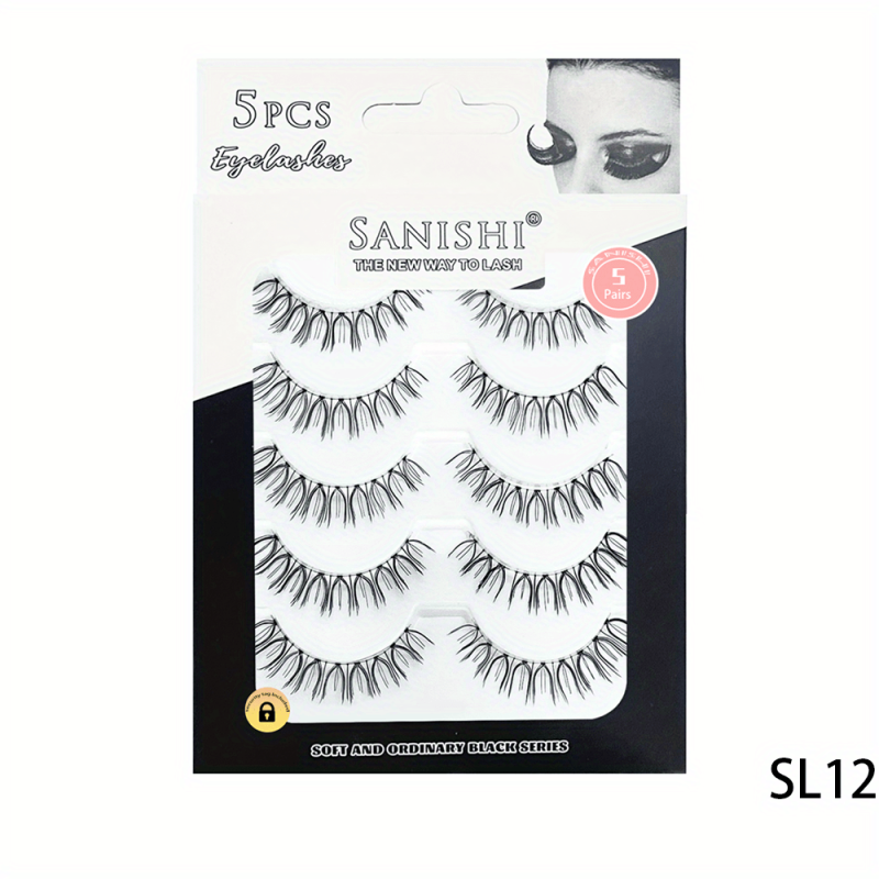 Cat Eye Wispy Lashes Natural Cross Fluffy False Eyelashes