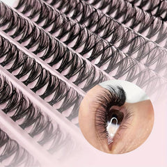 DIY Lash Extension Kit 200pcs Lash Clusters D Curling Individual Lashes Kit