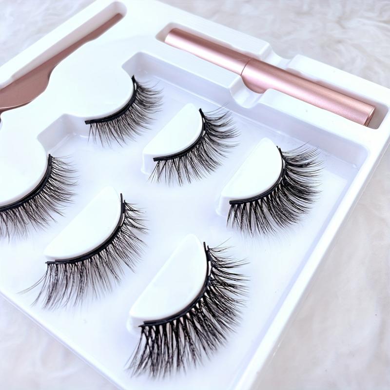 3 Pairs Magnetic Eyeliner & Magnetic Eyelashes Kit Natural Long Lasting