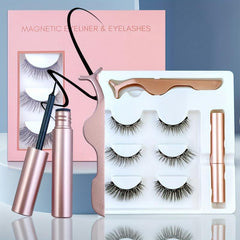 3 Pairs Magnetic Eyeliner & Magnetic Eyelashes Kit Natural Long Lasting