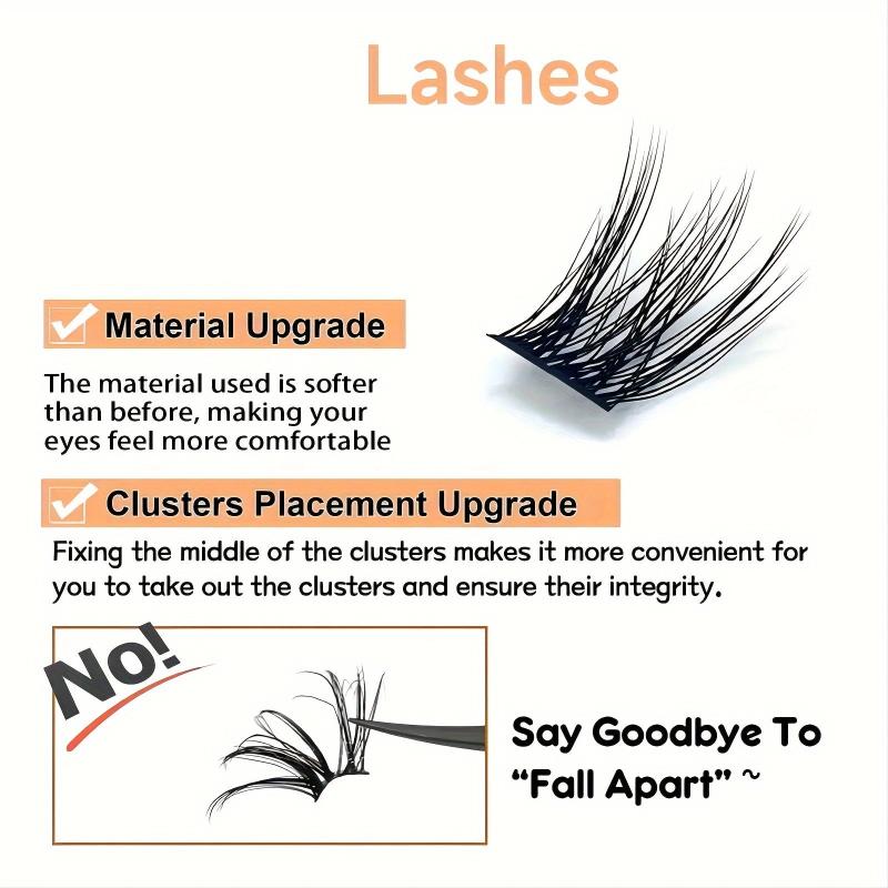 D Curl Volume Cluster Lashes DIY at Home 8-16 Mix