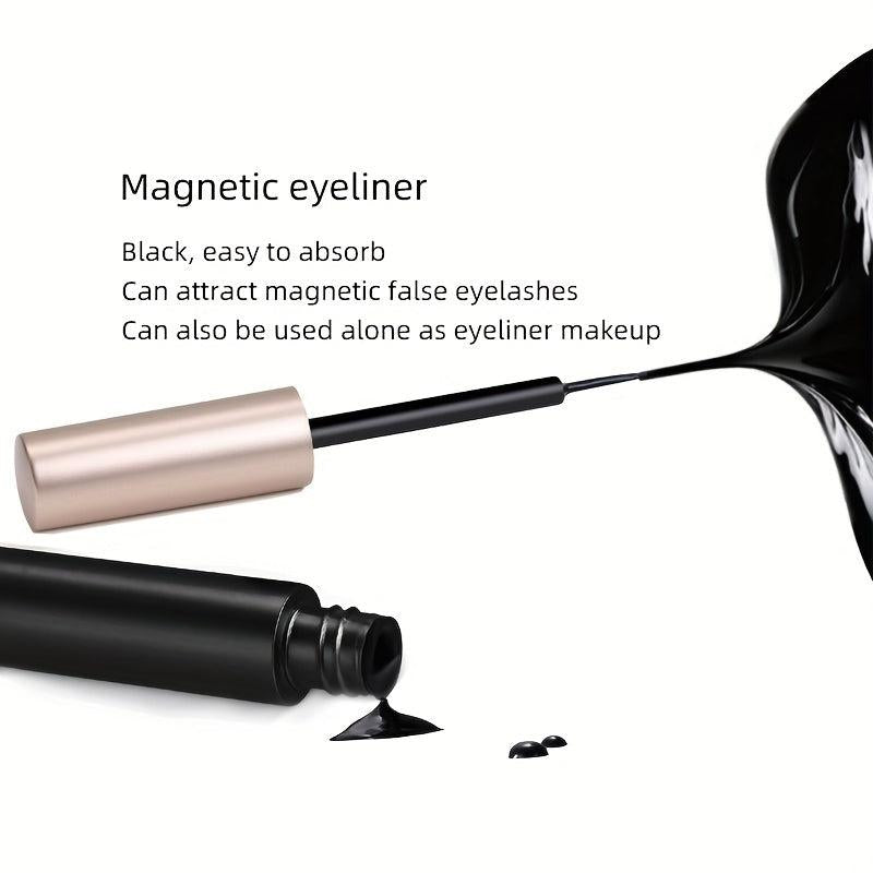 Magnetic Eyeliner And Lashes Kit 3 Pairs Natural Look False Eyelashes Set