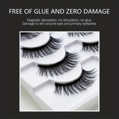 10 Pairs Magnetic False Eyelashes 3D Faux Mink Magnetic Lashes Set