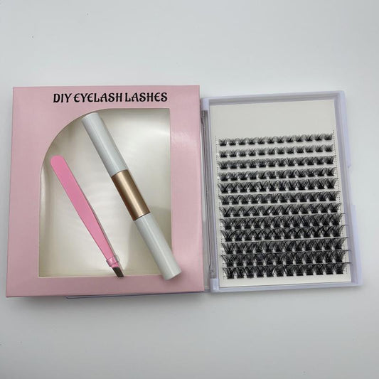 144 Pcs Cluster Eyelash Extension Kit D Curl Volume Wispy Lashes