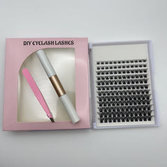 144 Pcs Cluster Eyelash Extension Kit D Curl Volume Wispy Lashes