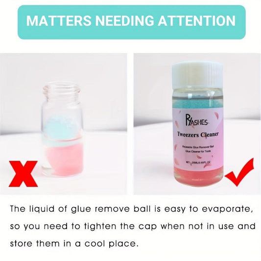 Eyelash Glue Cleaner Tool - Tweezers Cleaner Glue Remover