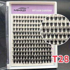168pcs D Curling Cluster Lashes Natural Look Individual Eyelash Extensions