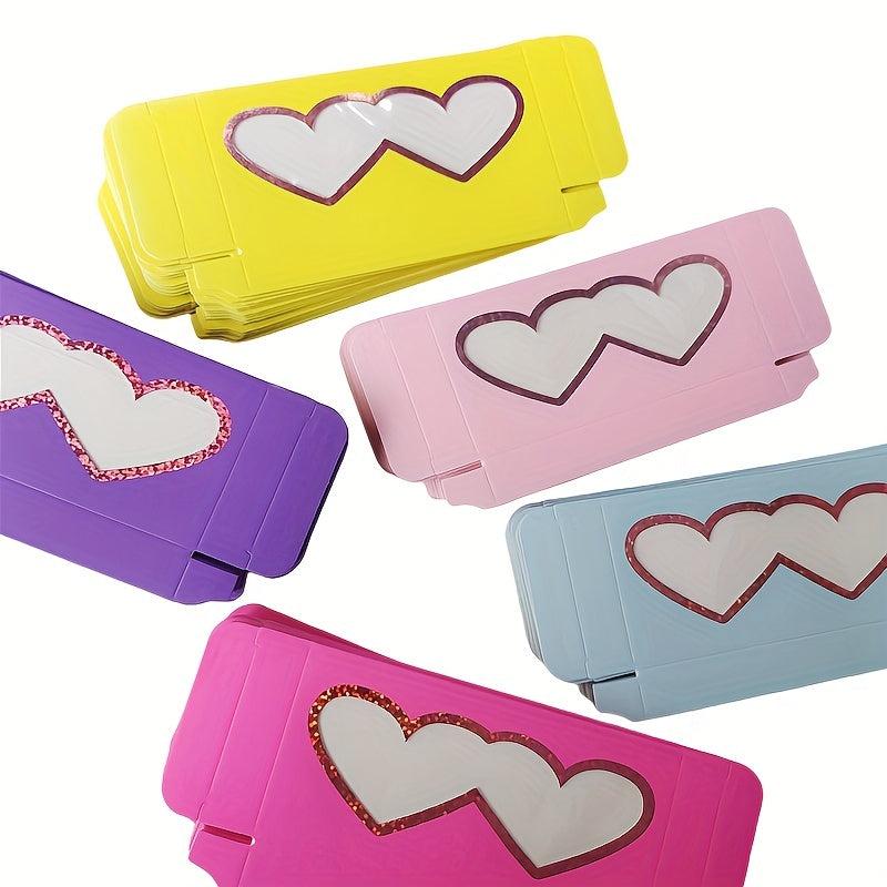 5pcs 3D Heart Mink Eyelashes False Eyelashes with Box