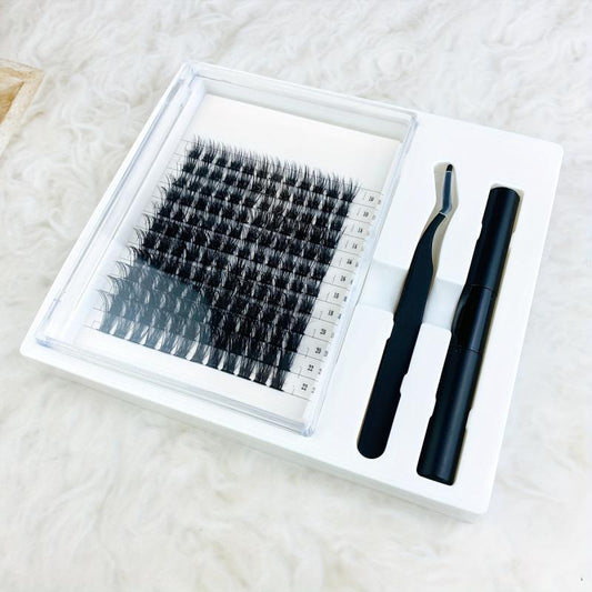 144 Pcs Eyelashes Extension Kit Cluster Lash Glue Remover
