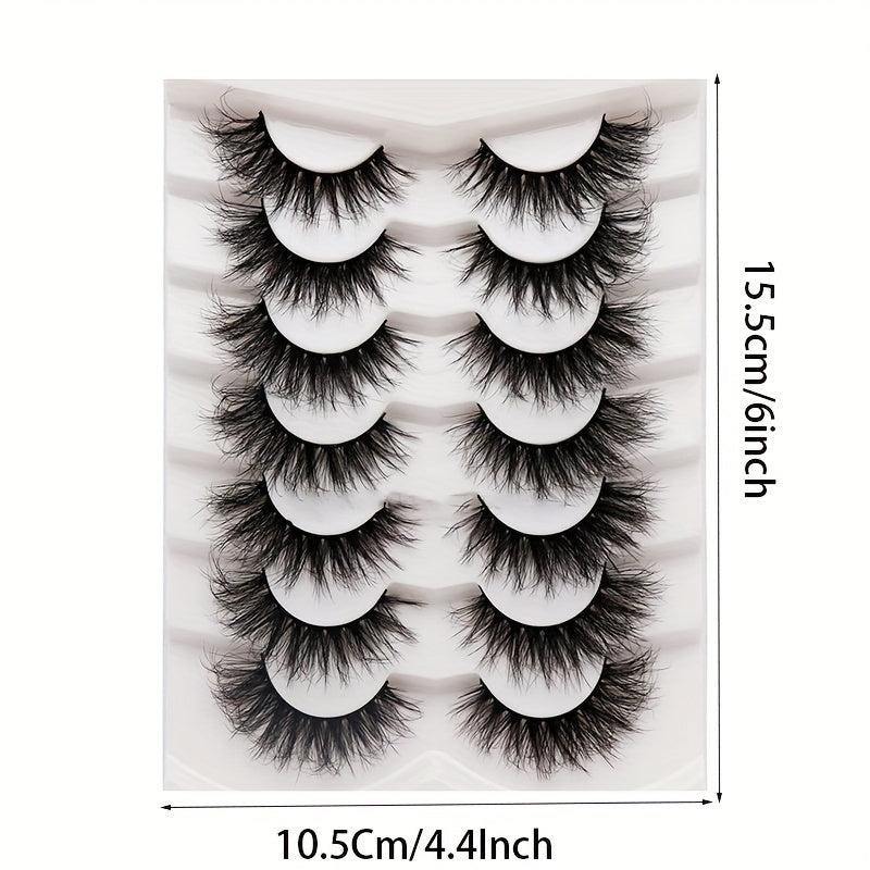 10 Pairs Faux Mink Lashes Thick 3D Crisscross Style False Eyelashes