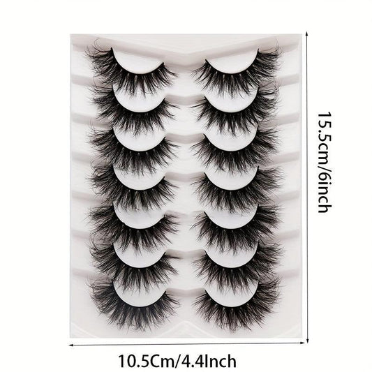 10 Pairs Faux Mink Lashes Thick 3D Crisscross Style False Eyelashes