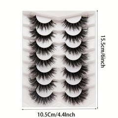 10 Pairs Faux Mink Lashes Thick 3D Crisscross Style False Eyelashes