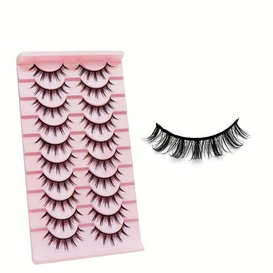 10 Pairs Devil False Eyelashes Spiky Manga Sunflower Style Cosplay Lash