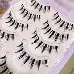 Thick Little Devil Eyelashes Set with Mini Glue and Tweezers