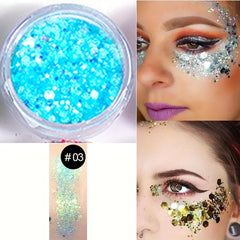 20 Colors Body Glitter Face Sequins Shimmer Eyeshadow Makeup