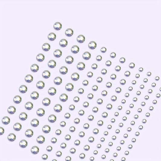 144 Pcs Purple Face Stickers Jewelry Pearl Stickers Face Makeup