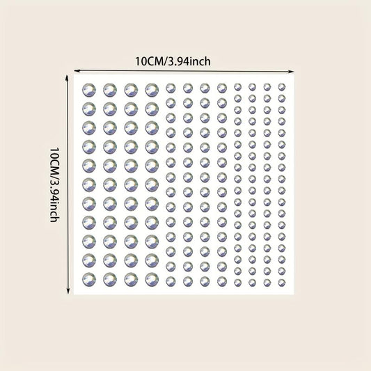 144 Pcs Purple Face Stickers Jewelry Pearl Stickers Face Makeup