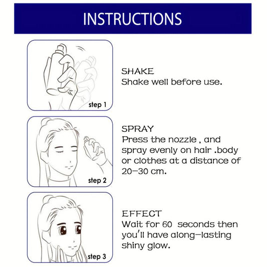 Brightening Glitter Spray for Clavicle Highlighting