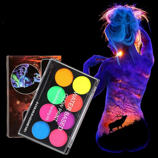 Glow UV Light Face Paint Neon Colors Palette