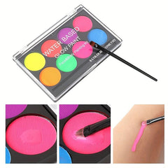 Glow UV Light Face Paint Neon Colors Palette
