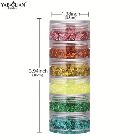 Glitter Gel Kit Sparkles Face Body Eyes Lips Nails Hair Fairy Makeup