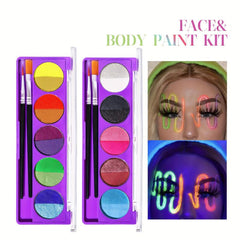 Water Activated Eyeliner Face Paint Palette - Halloween Makeup